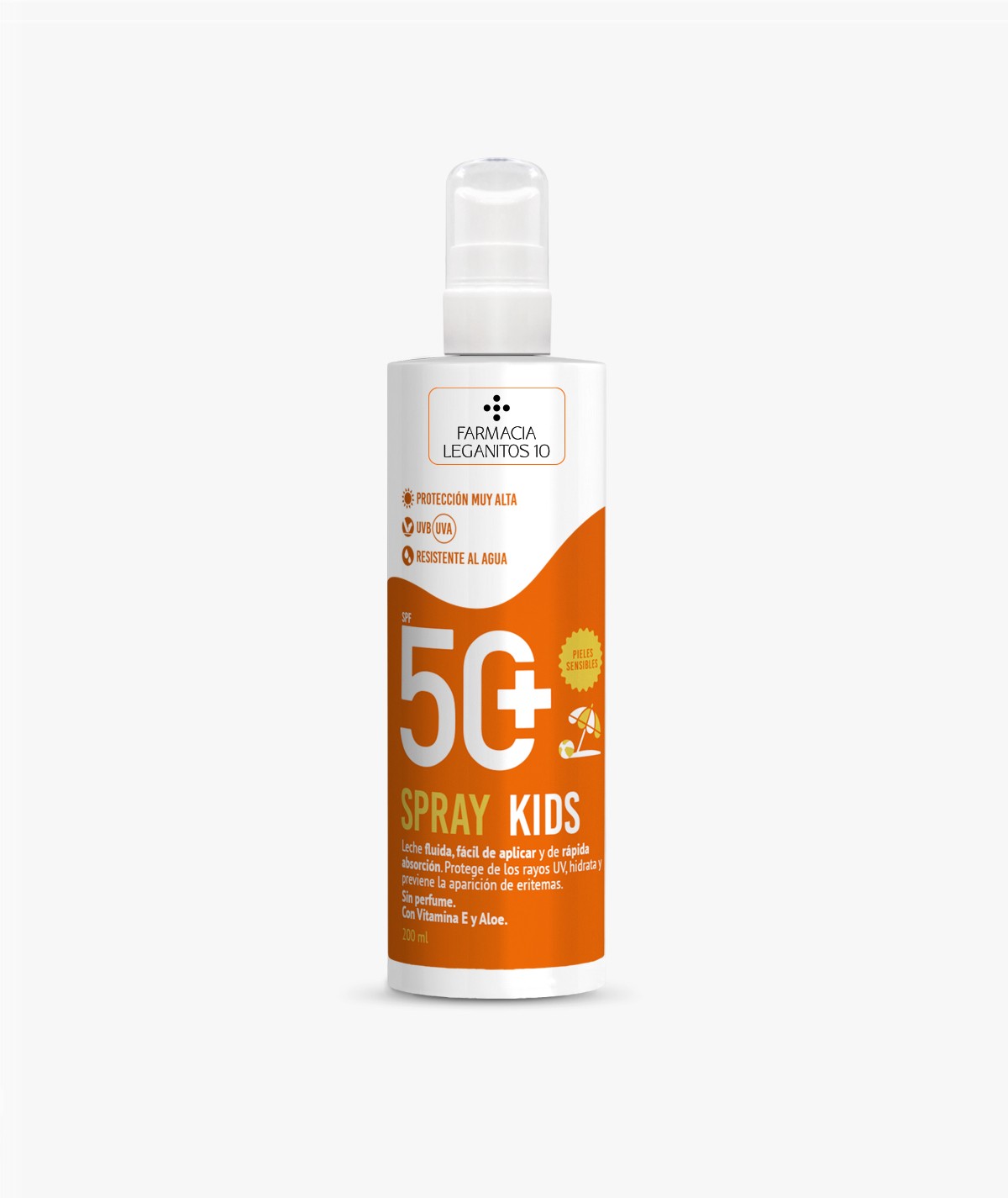 FARMACIA LEGANITOS 10 SUN SPRAY SOLAR 50+ KIDS 200 ML