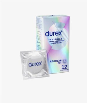 DUREX INVISIBLE EXTRA FINO EXTRA LUBRICADO PRESERVATIVOS 12 UNIDADES
