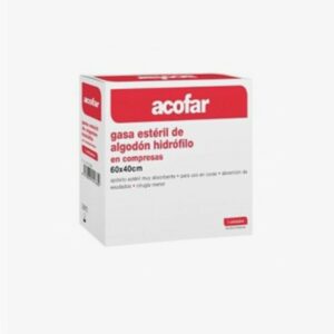 ACOFAR GASA ESTERIL ALGODON HIDROFILO COMPRESAS 20 UNIDADES