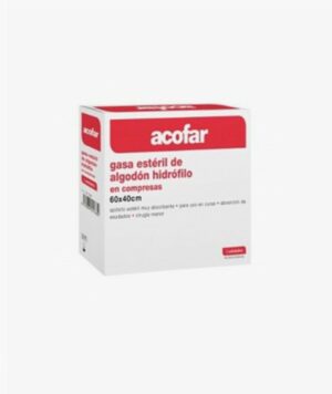ACOFAR GASA ESTERIL ALGODON HIDROFILO COMPRESAS 20 UNIDADES