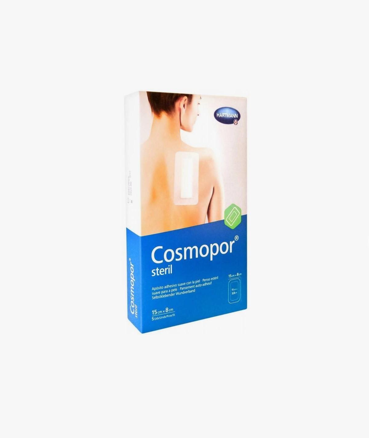 COSMOPOR STERIL APOSITO ESTERIL 15 CM X 8 CM 5 UNIDADES