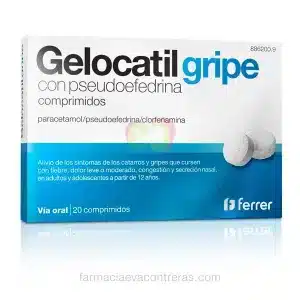 GELOCATIL GRIPE CON PSEUDOEFEDRINA 20 COMPRIMIDOS