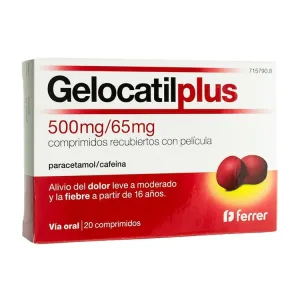 GELOCATIL PLUS 500 MG 65 MG 20 COMPRIMIDOS RECUBIERTOS