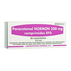 PARACETAMOL NORMON EFG 500 MG 20 COMPRIMIDOS