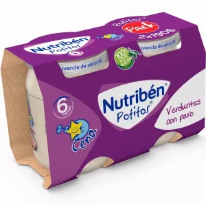 NUTRIBEN CENA JUDIAS VERDES CON MERLUZA 2 POTITOS 190 G