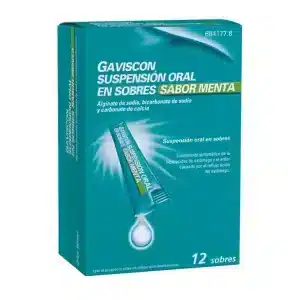GAVISCON 12 SOBRES SUSPENSION ORAL 10 ML (SABOR MENTA)