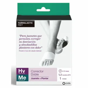 CORRECTOR DOBLE JUANETES Y PLANTAR FARMALASTIC FEET PIE DERE