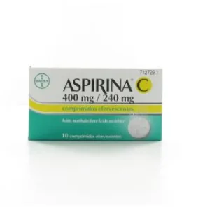 ASPIRINA C 400 MG 240 MG 10 COMPRIMIDOS EFERVESCENTES