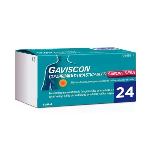 GAVISCON 24 COMPRIMIDOS MASTICABLES (SABOR FRESA)