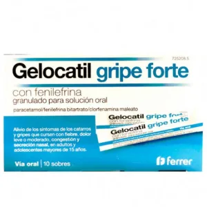 GELOCATIL GRIPE FORTE CON FENILEFRINA 10 SOBRES GRANULADO PA