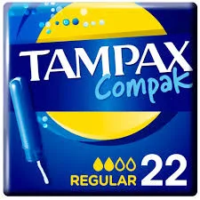 TAMPAX COMPAK TAMPON 100%ALGODON 22 UNIDADES REGULAR