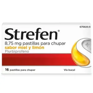 STREFEN 8,75 MG 16 PASTILLAS PARA CHUPAR (SABOR MIEL Y LIMON