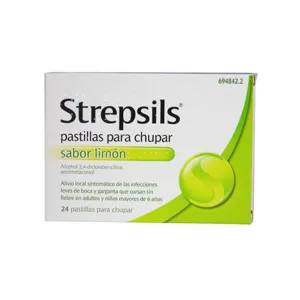 STREPSILS 24 PASTILLAS PARA CHUPAR (SABOR LIMON)