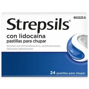 STREPSILS CON LIDOCAINA 24 PASTILLAS PARA CHUPAR