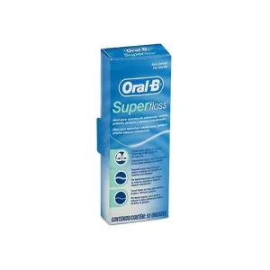 ORAL-B SUPERFLOSS SEDA DENTAL MENTA 50 UNIDADES