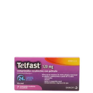 TELFAST 120 MG 7 COMPRIMIDOS RECUBIERTOS