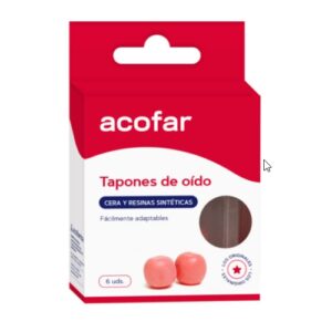 TAPONES OIDOS CERA Y RESINAS SINTETICAS ACOFAR 6 UNIDADES