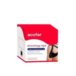 ACOFAR KINESIOLOGY TAPE VENDAJE 1 UNIDAD 5 M X 5 CM COLOR NE